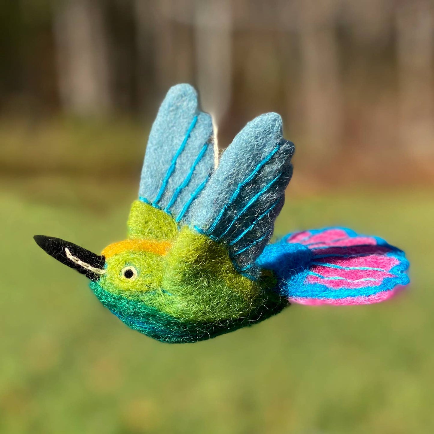 Mango Hummingbird Woolie Needlefelted Bird