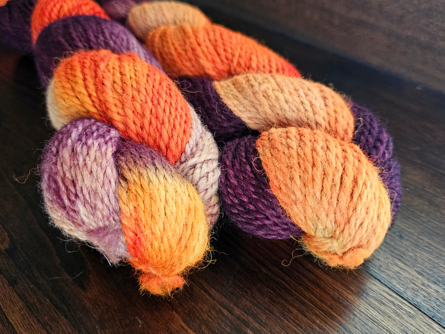 DK "Harvest Moon" Hand Dyed Alpaca Yarn