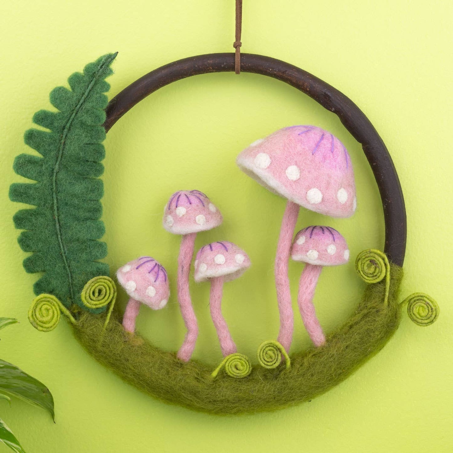 Pink Ladies Forest Needlefelted Ring