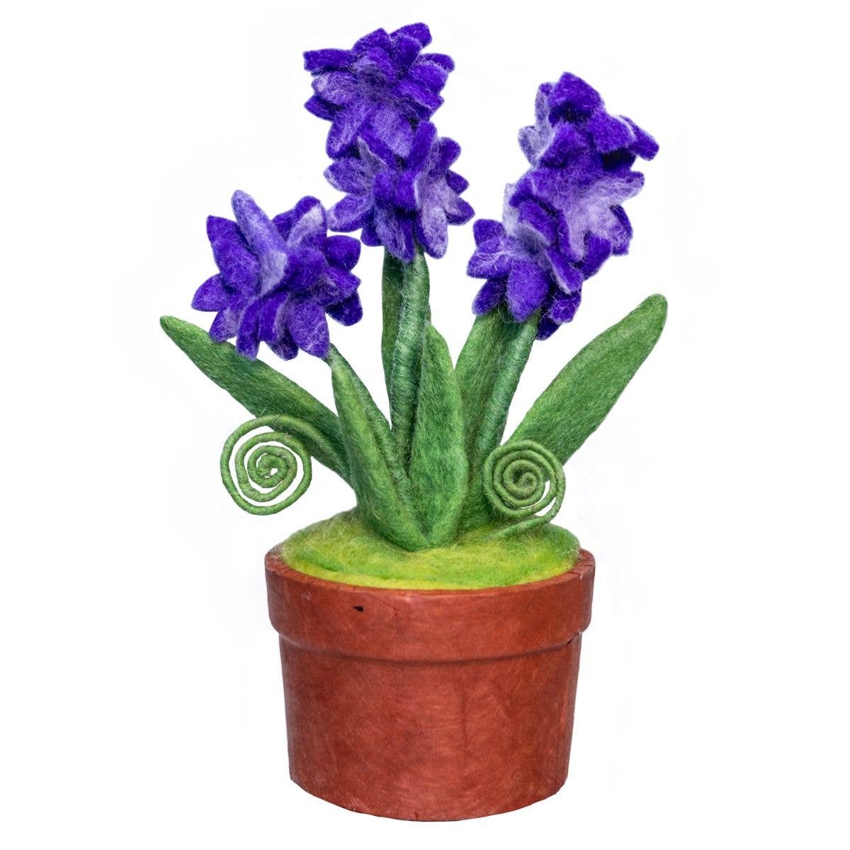 Hyacinth Trio Needlefelted Potted Plant