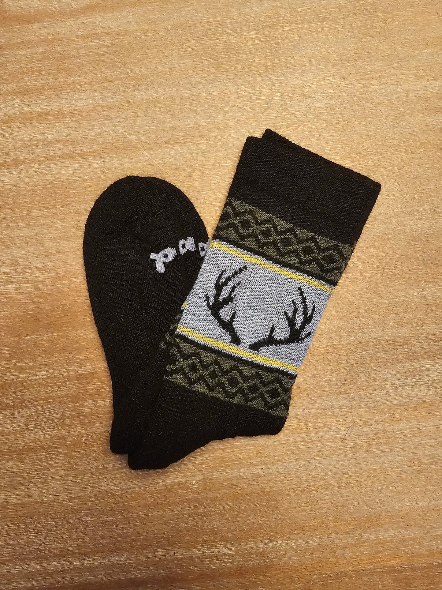 Men's Pacas Crew Socks Deer Antlers - Hunting
