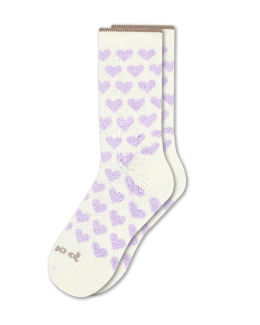 Women's Pacas Crew White with Purple Hearts
