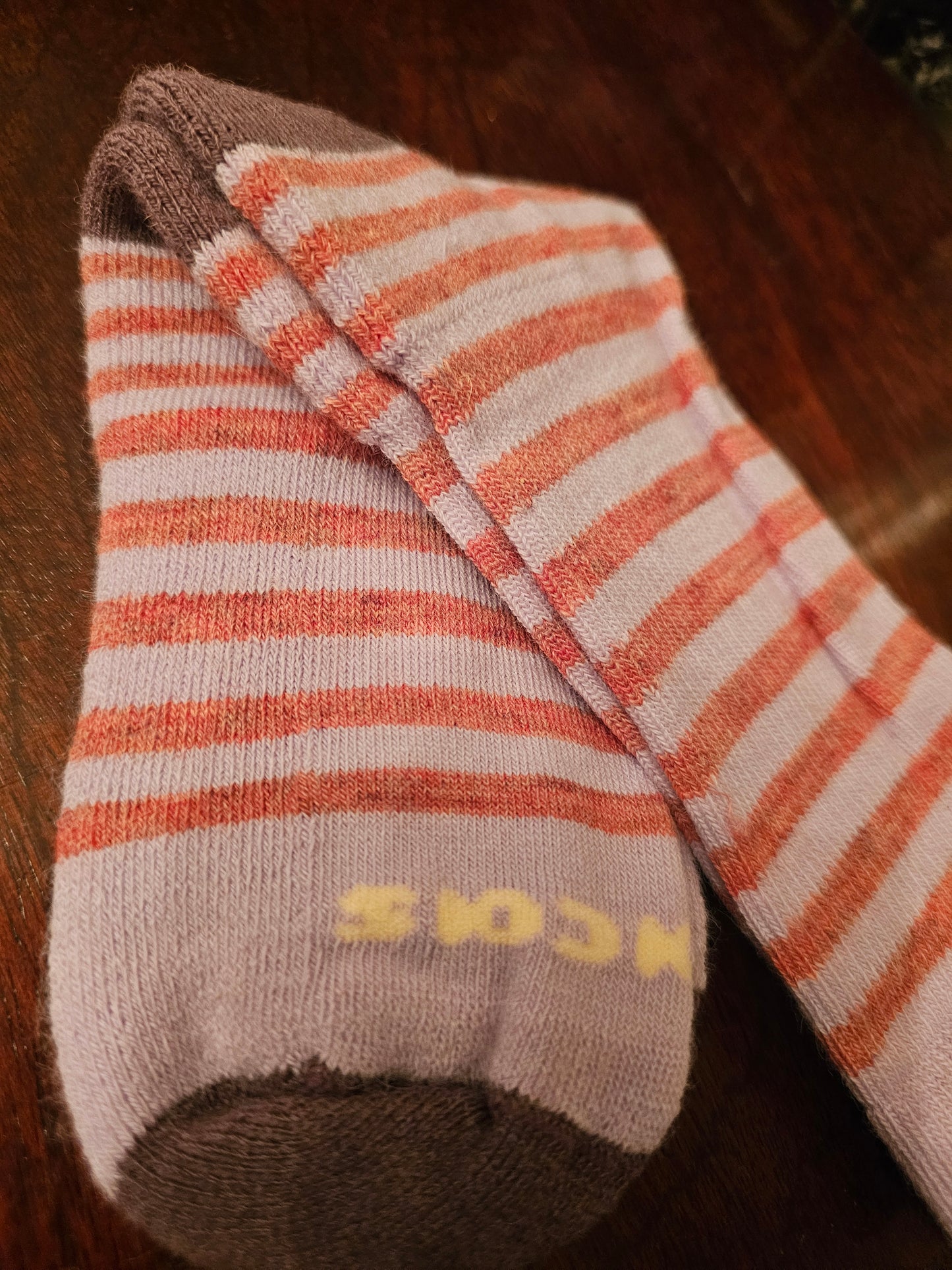 Women's Pacas Crew Socks Lavender Stripes