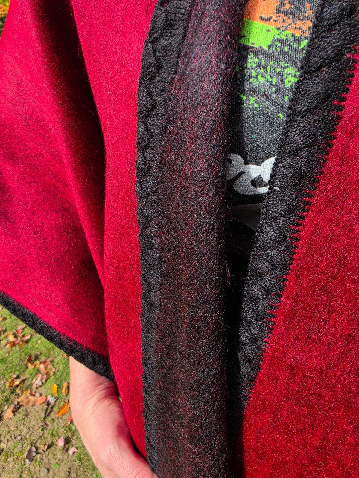 Alpaca Reversible Hooded Cape