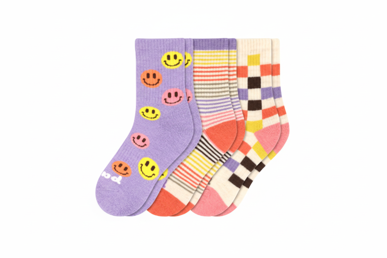 3 Pack - Kids Crew Pacas Socks