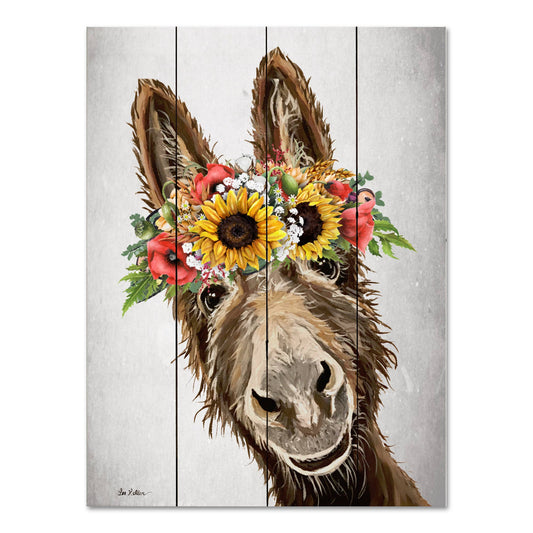 Pallet Wood Donkey Sign 12x16", Farmhouse Wood Donkey Art