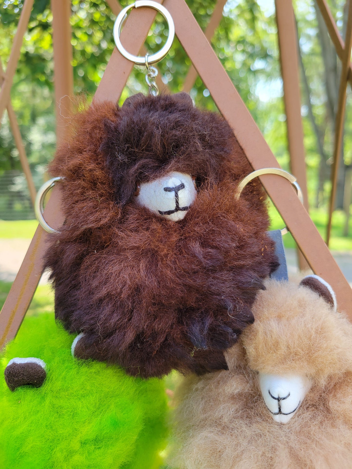 Fluffy Alpaca Keychain