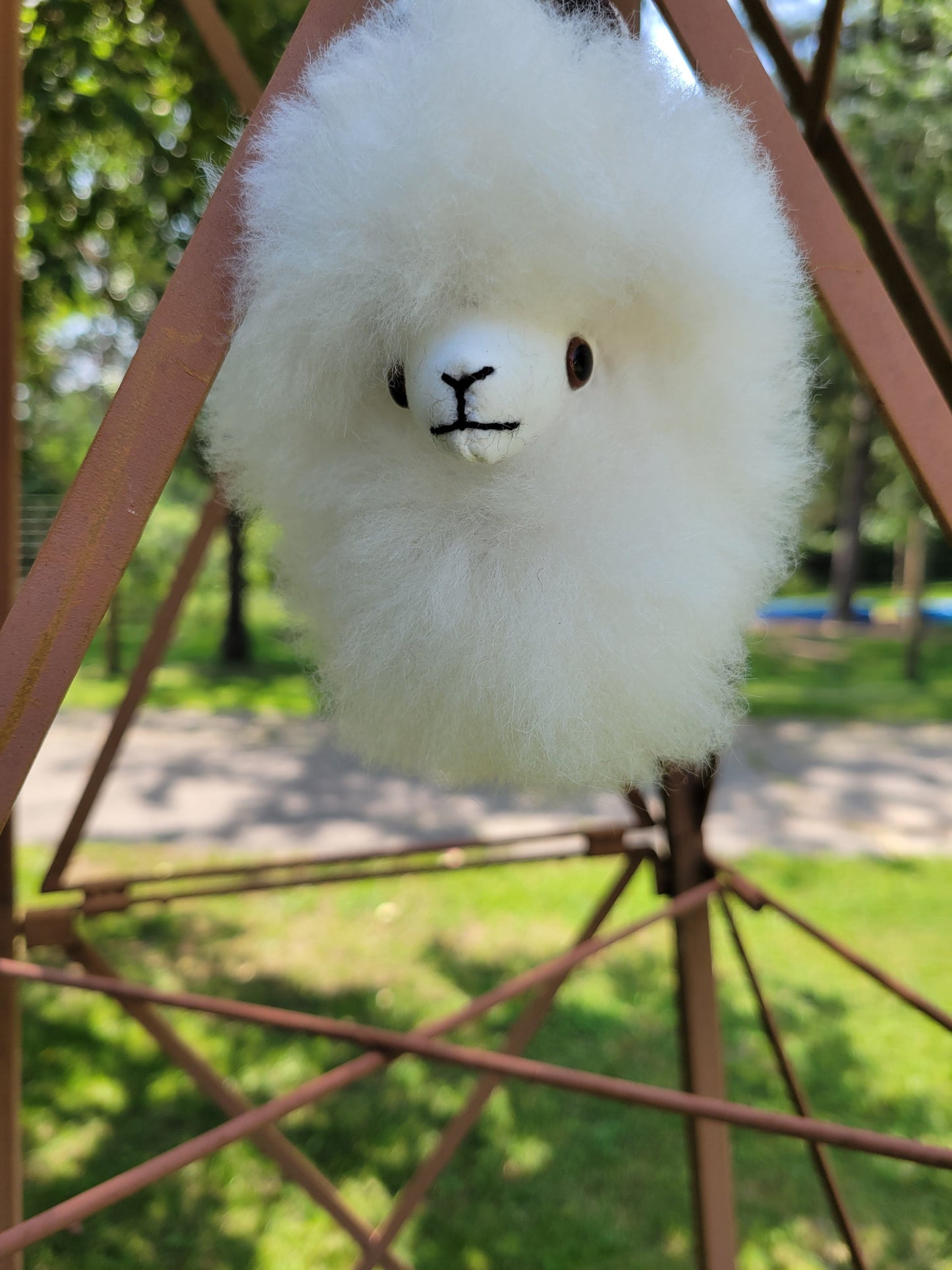 Fluffy Alpaca Keychain