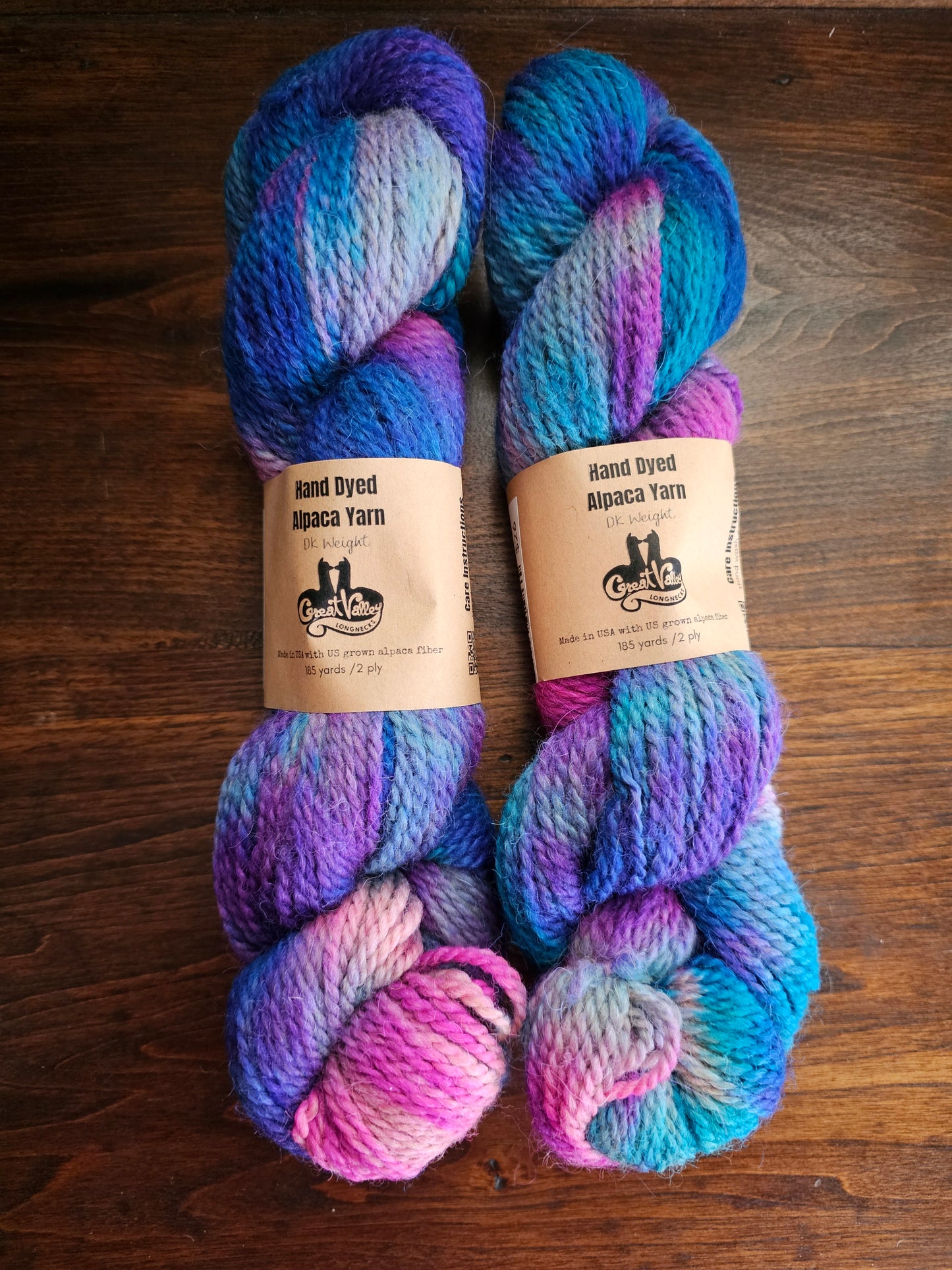 DK "Fairy Dust" Hand Dyed Alpaca Yarn