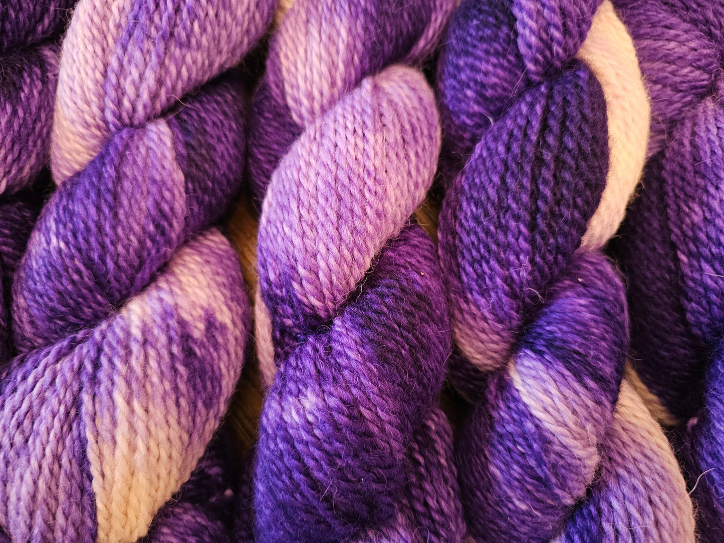 DK "Purple Berry" Hand Dyed Alpaca Yarn