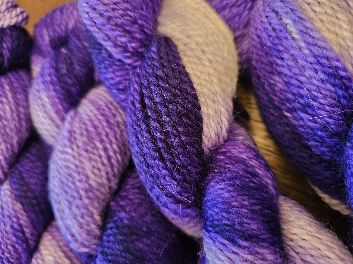 DK "Purple Berry" Hand Dyed Alpaca Yarn