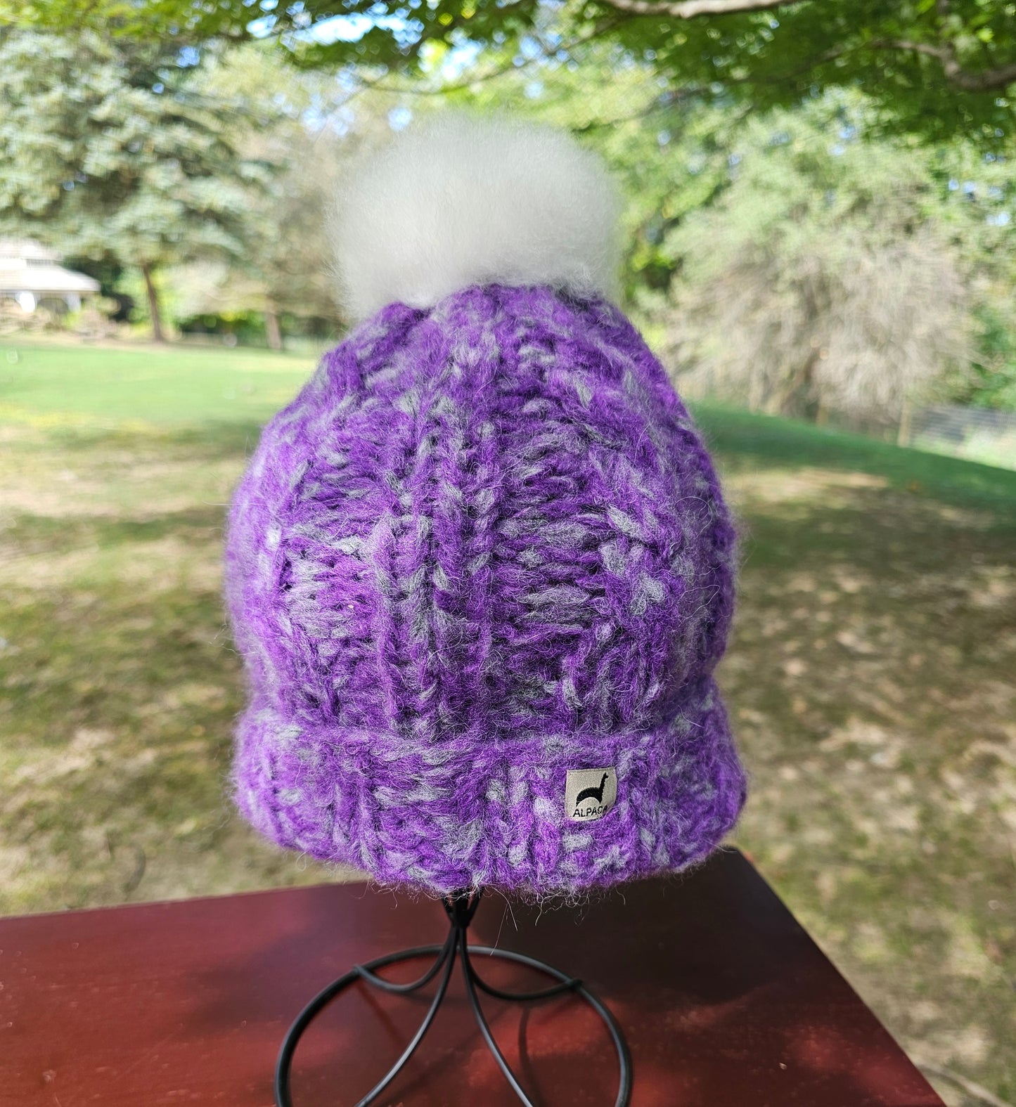 Marshmallow Pompom Alpaca Hat