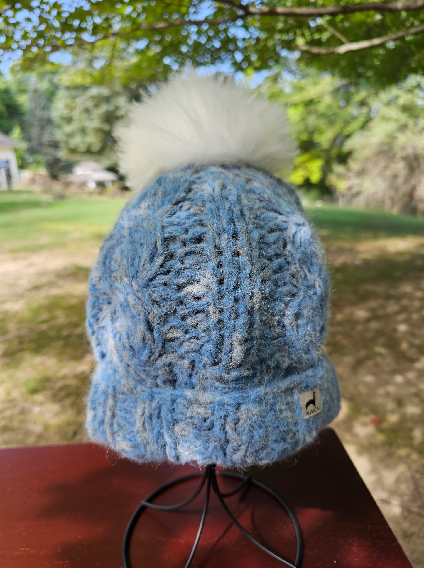 Marshmallow Pompom Alpaca Hat