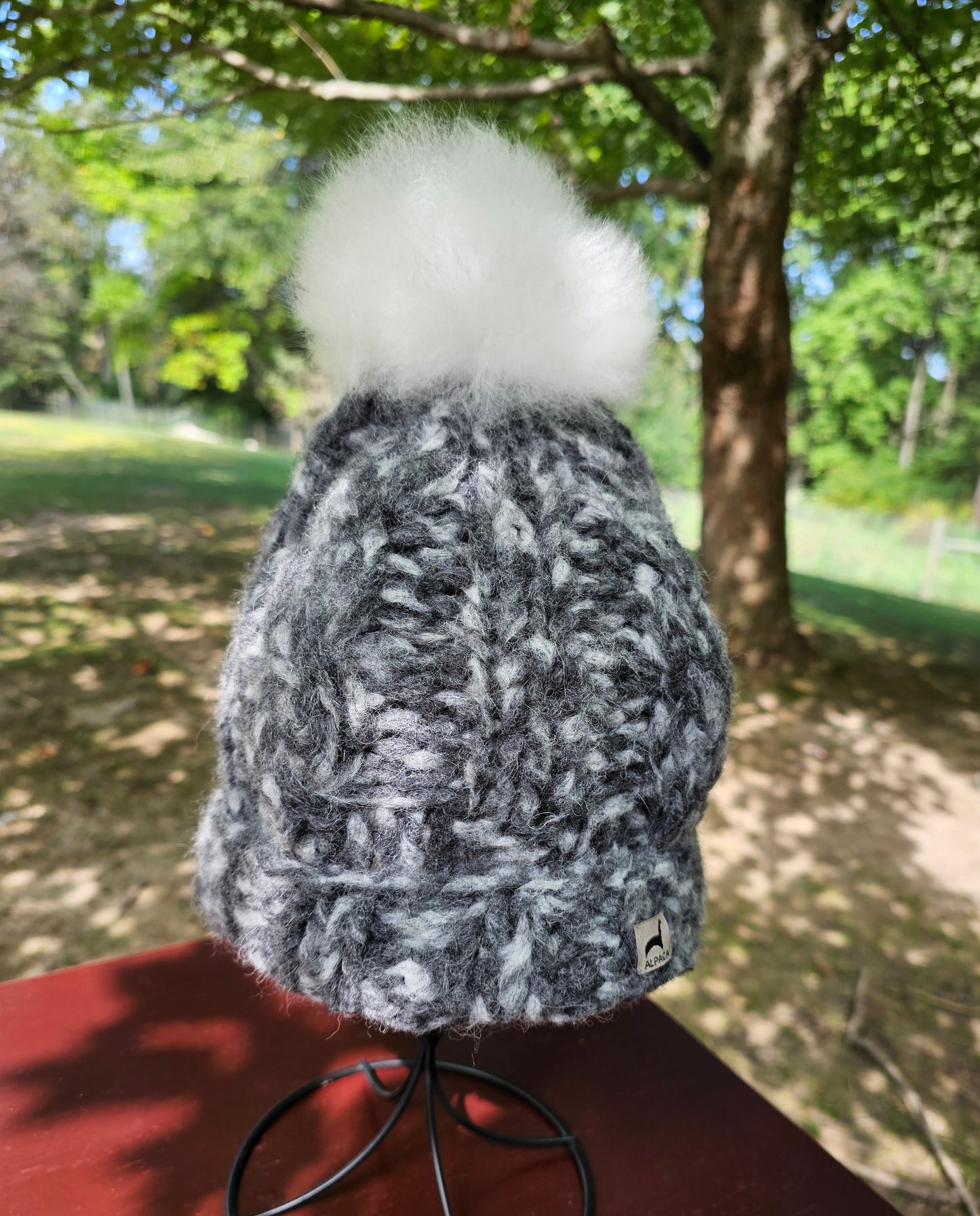 Marshmallow Pompom Alpaca Hat