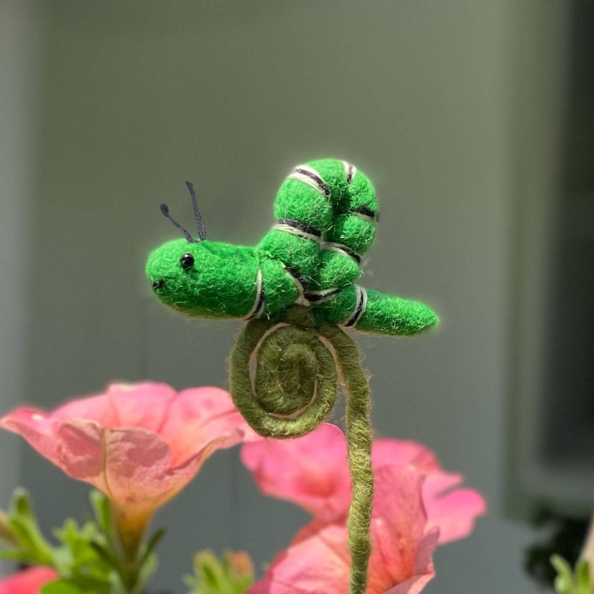 Caterpillar Needlefelted Frond Friend