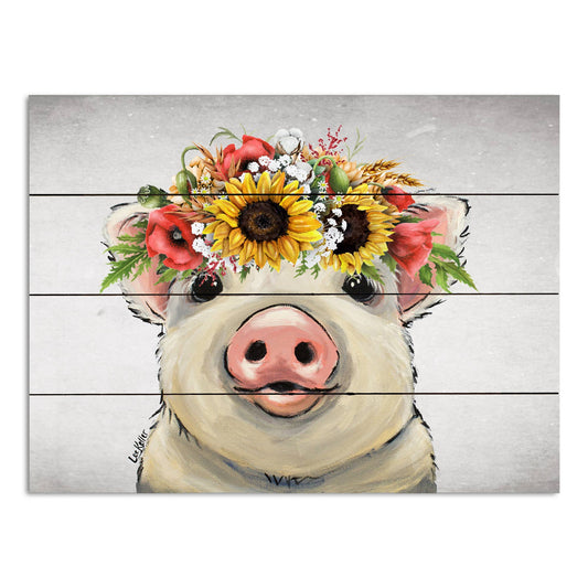 Pallet Wood Pig Sign 12x16", Fall Farmhouse Wood Wall Art