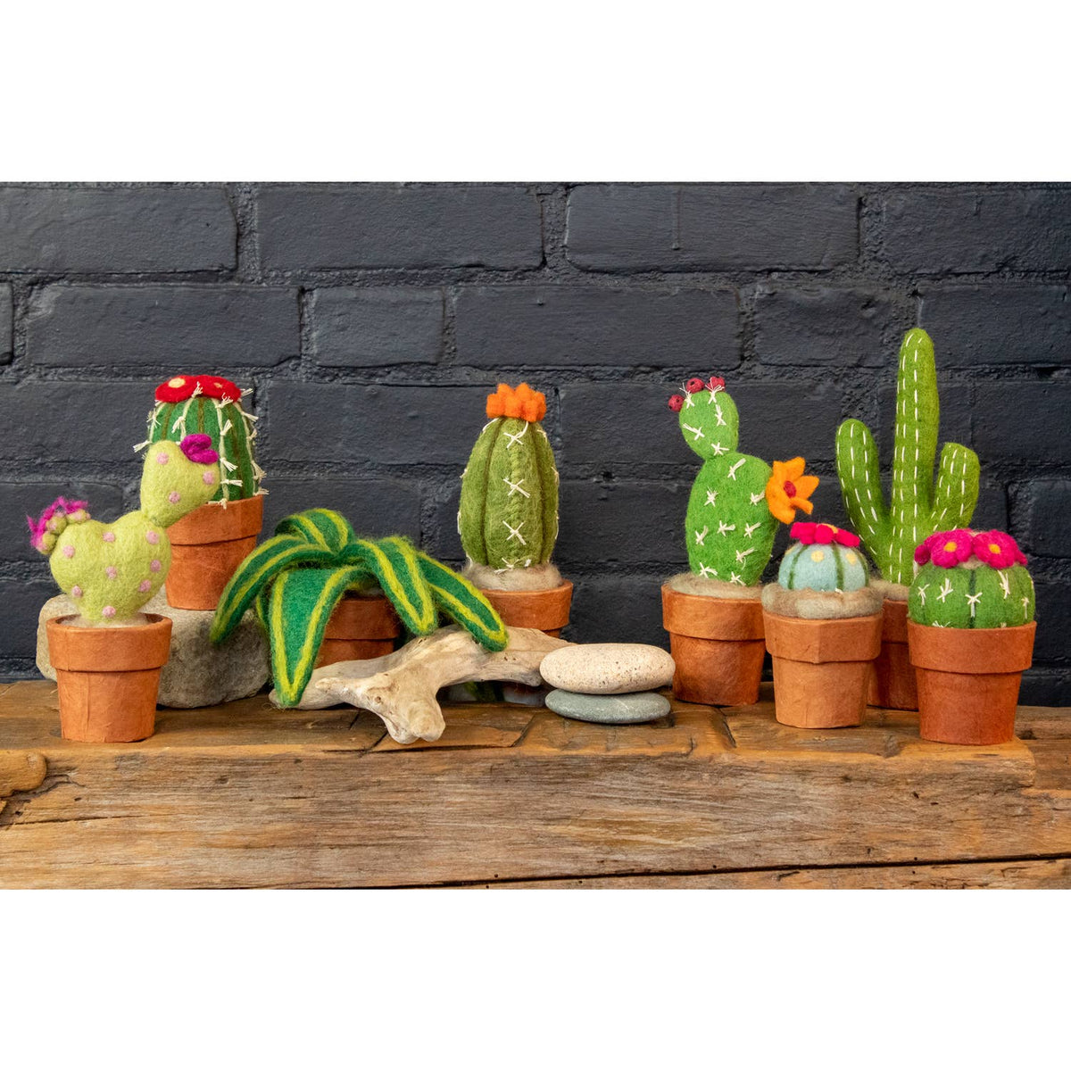 Small Prickly Pear Needlefelted Cactus