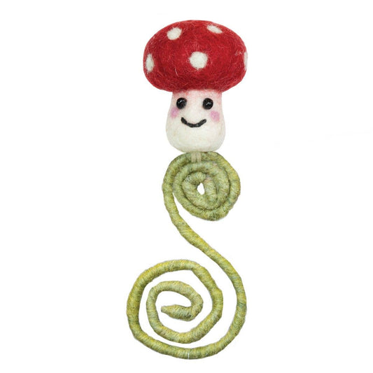 Mushroom Frond Needlefelted Friend
