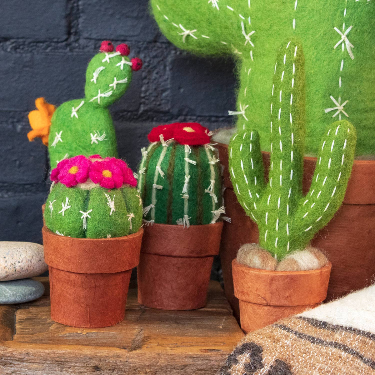 Small Prickly Pear Needlefelted Cactus