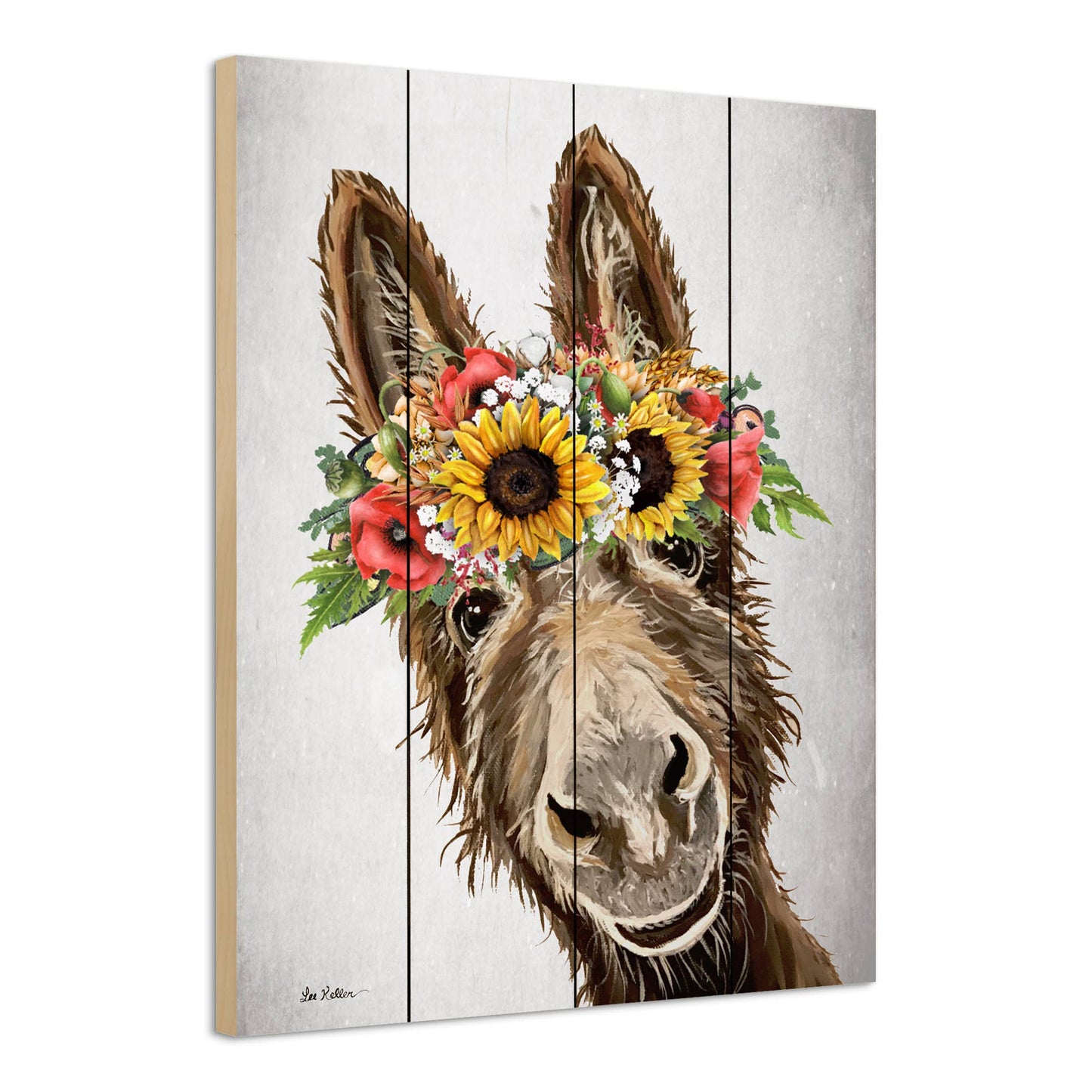 Pallet Wood Donkey Sign 12x16", Farmhouse Wood Donkey Art