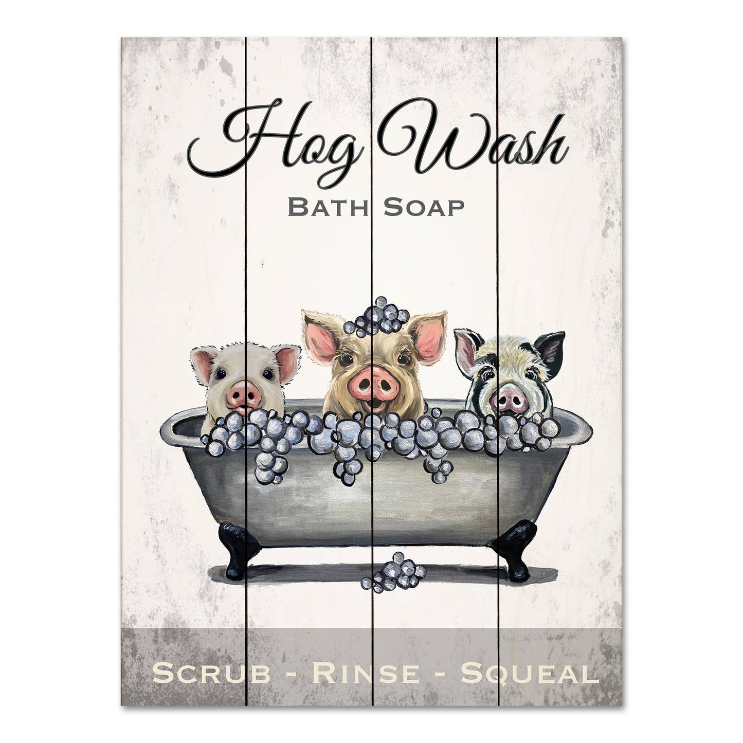 Pallet Wood Pig Sign, Farmhouse Decor, Bathroom Wall Art