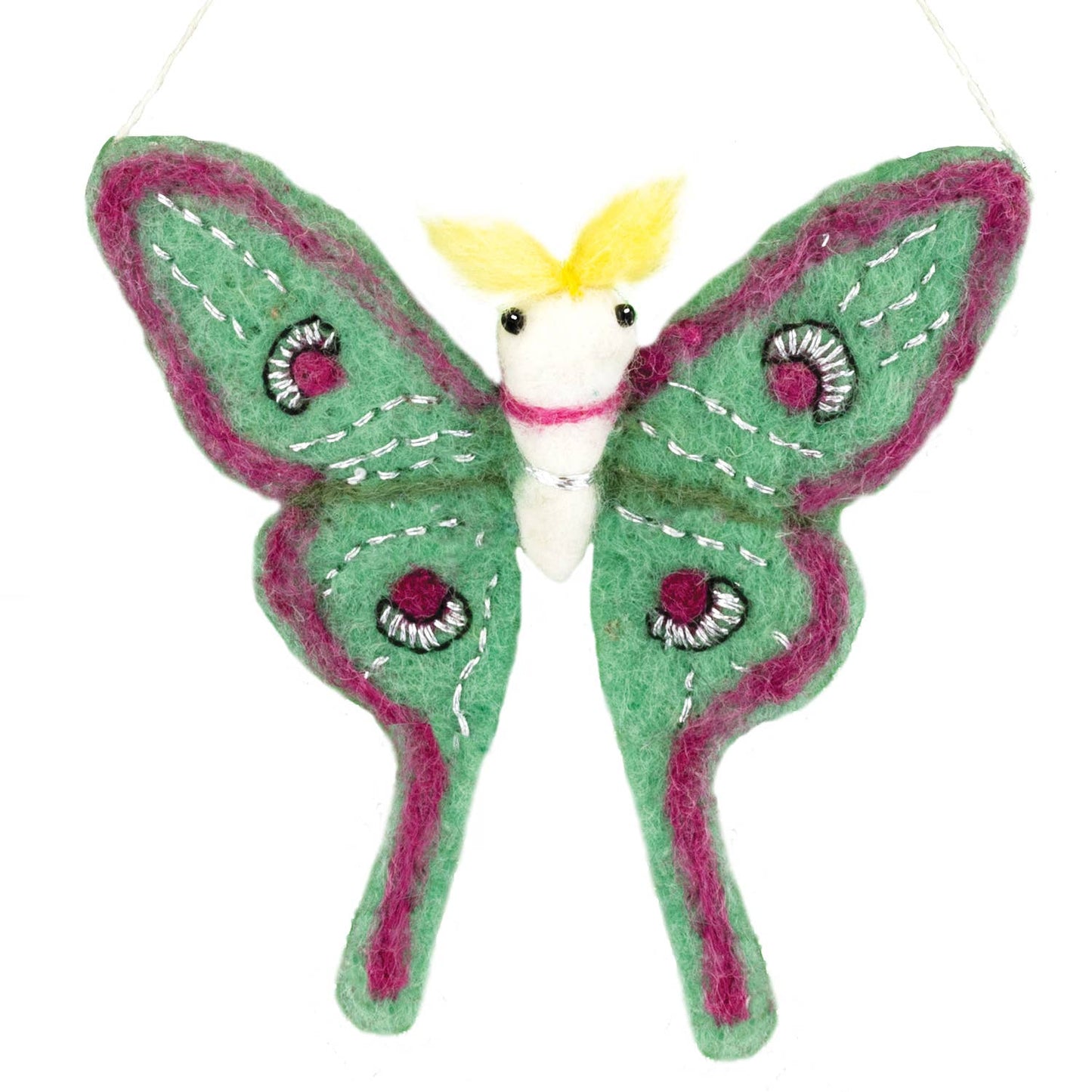 Luna Moth Needlefelted Ornament