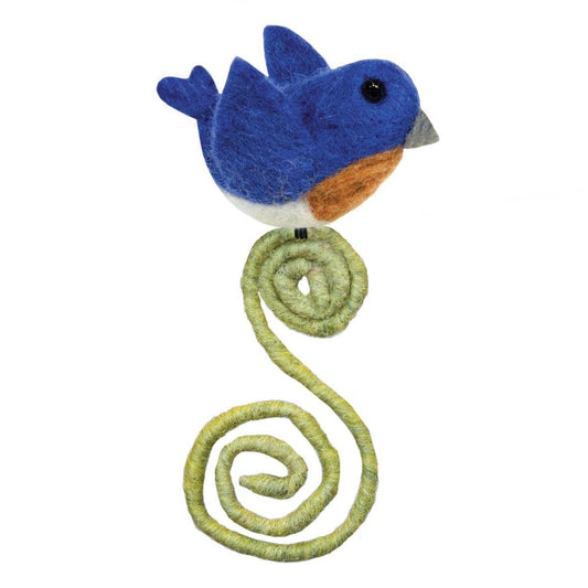 Bluebird Needlefelted Frond Friend
