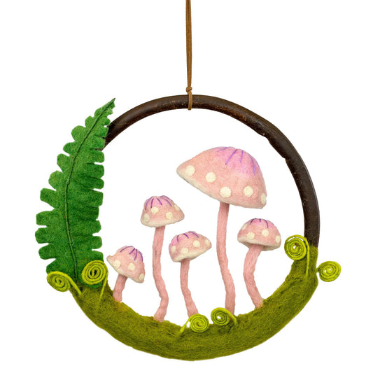 Pink Ladies Forest Needlefelted Ring