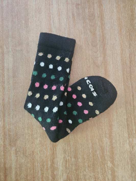 Women's Crew Black w/ Dots Pacas Socks