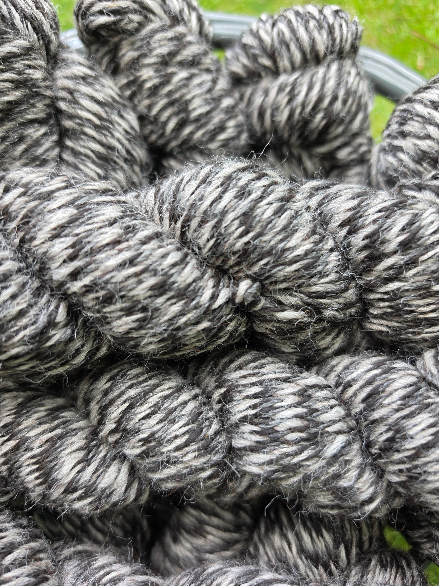Barberpole 100% Alpaca Yarn Pearls, Herbie, Leia & Fifi- Worsted Black & Gray