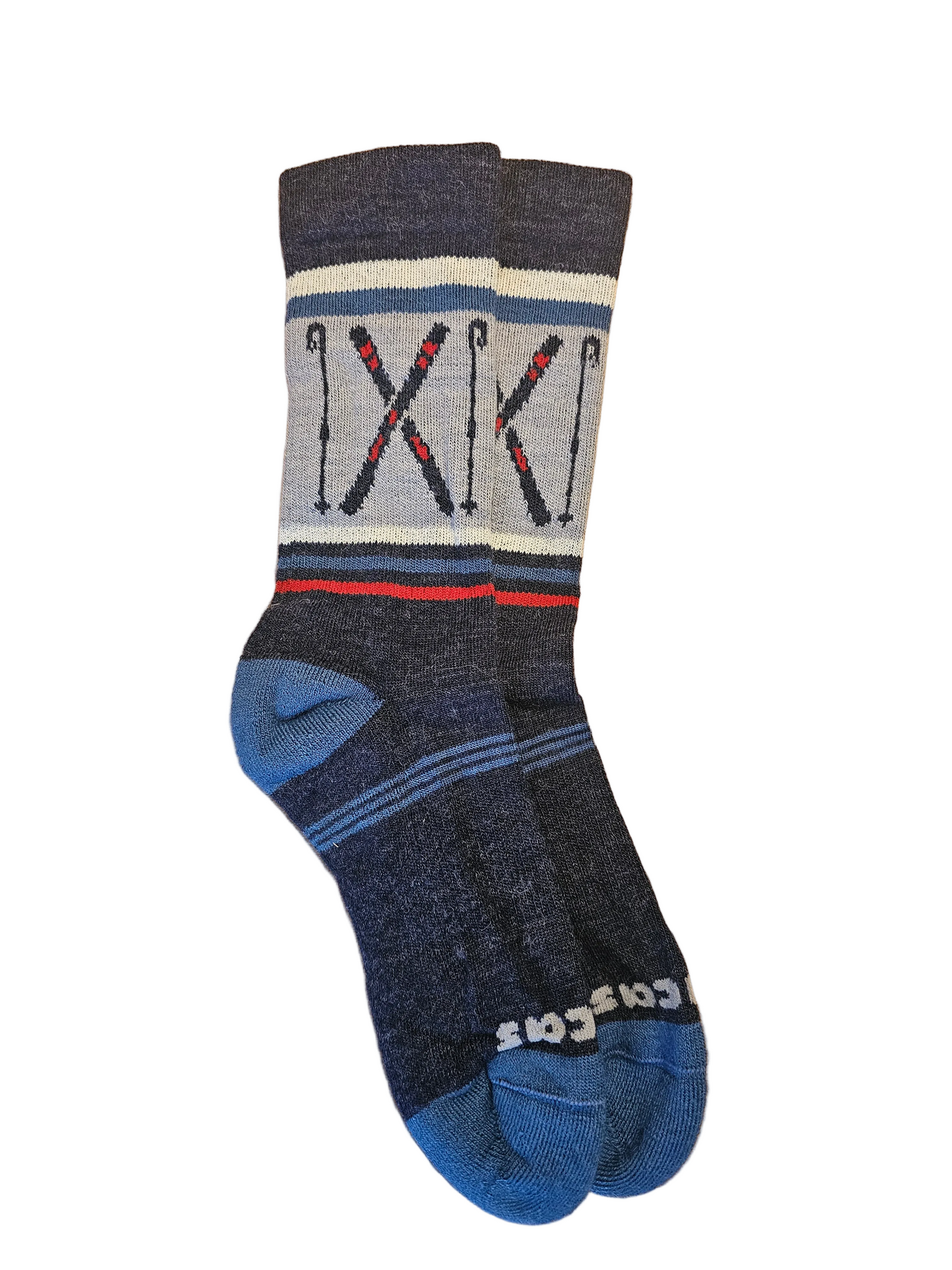 Men's Pacas Crew Socks Navy Skis