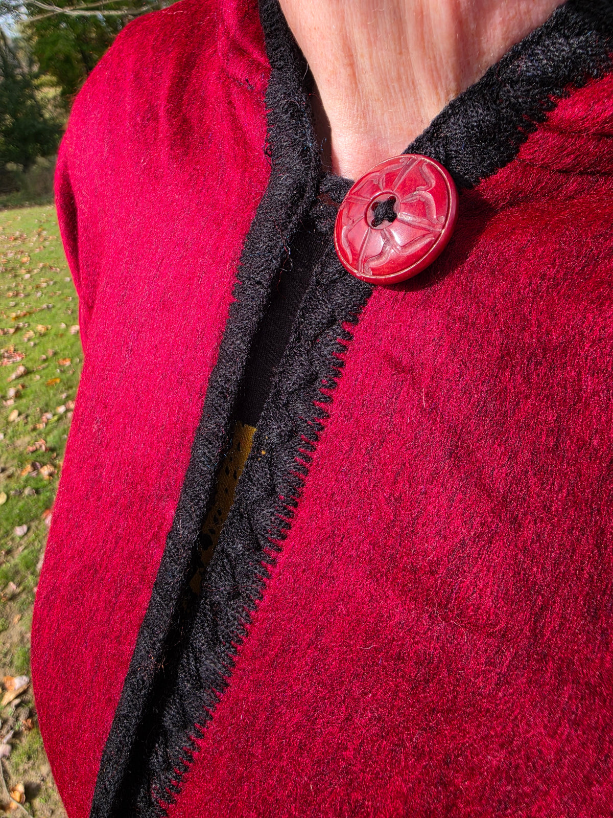 Alpaca Reversible Hooded Cape