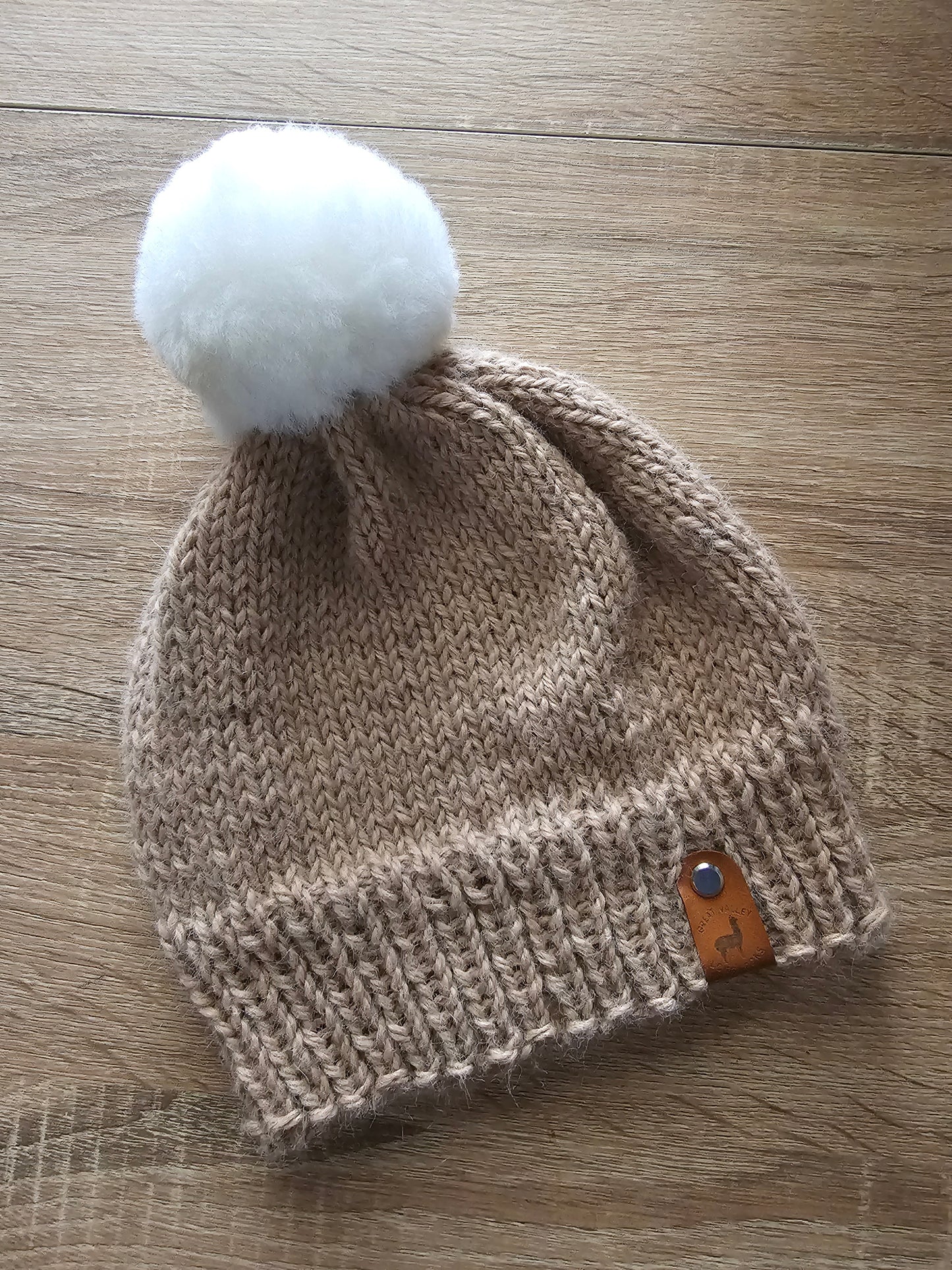 Handknit Michigan Alpaca Fiber Hat