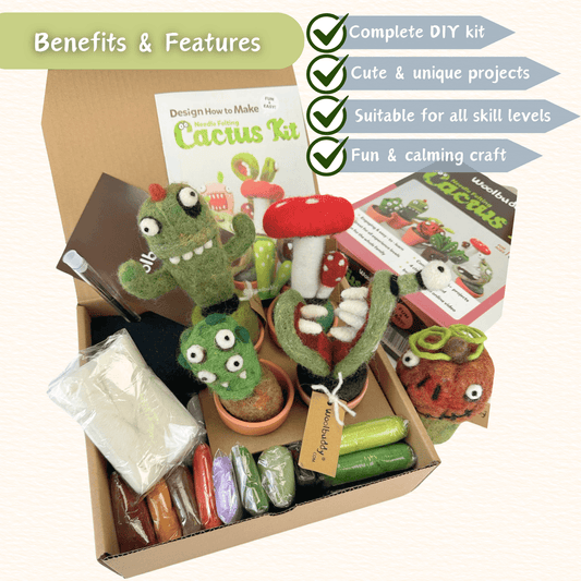 Woolbuddy Needlefelting Cactus Kit