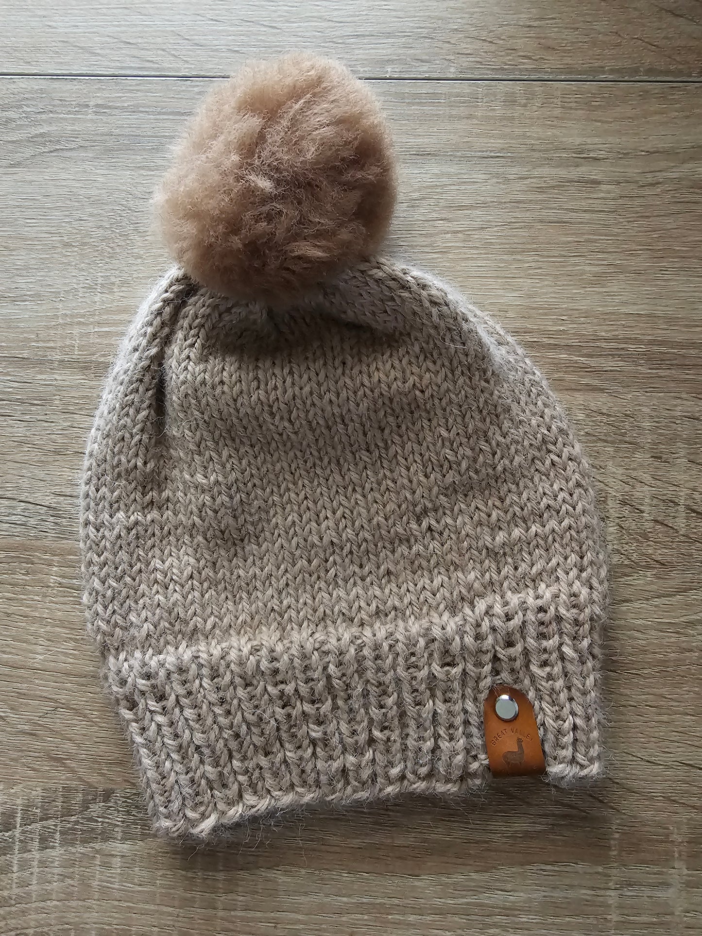 Handknit Michigan Alpaca Fiber Hat