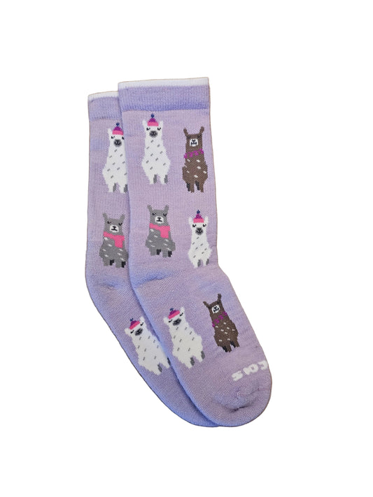 Women's Pacas Crew Lilac Winter Alpacas