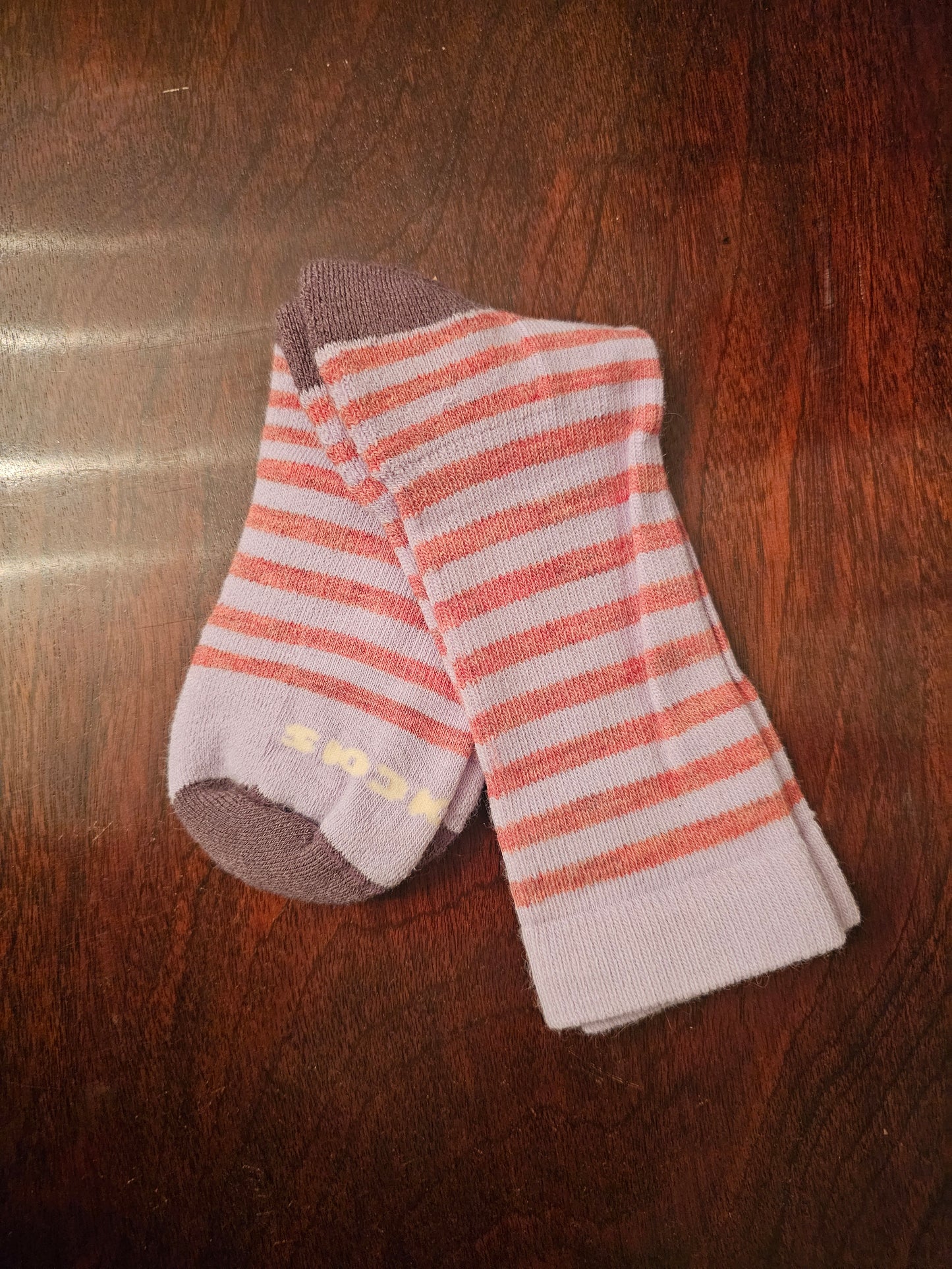 Women's Pacas Crew Socks Lavender Stripes