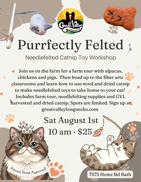 Purrfectly Felted: Needlefelted Catnip Toy Workshop