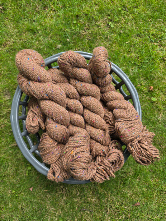 Luna, Sonny, Petey and Odie Worsted Alpaca Yarn blended w/Sari Silk
