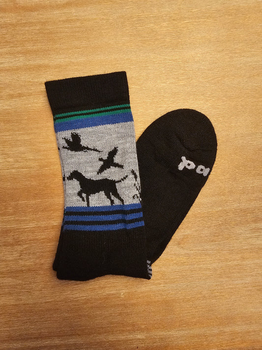 Men's Pacas Crew Socks Duck Hunting Dog