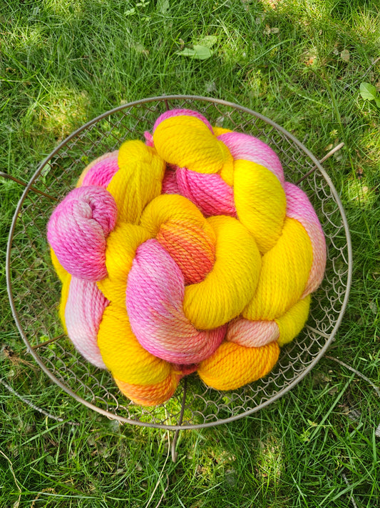 DK "Pink Lemonade" Hand Dyed Alpaca Yarn