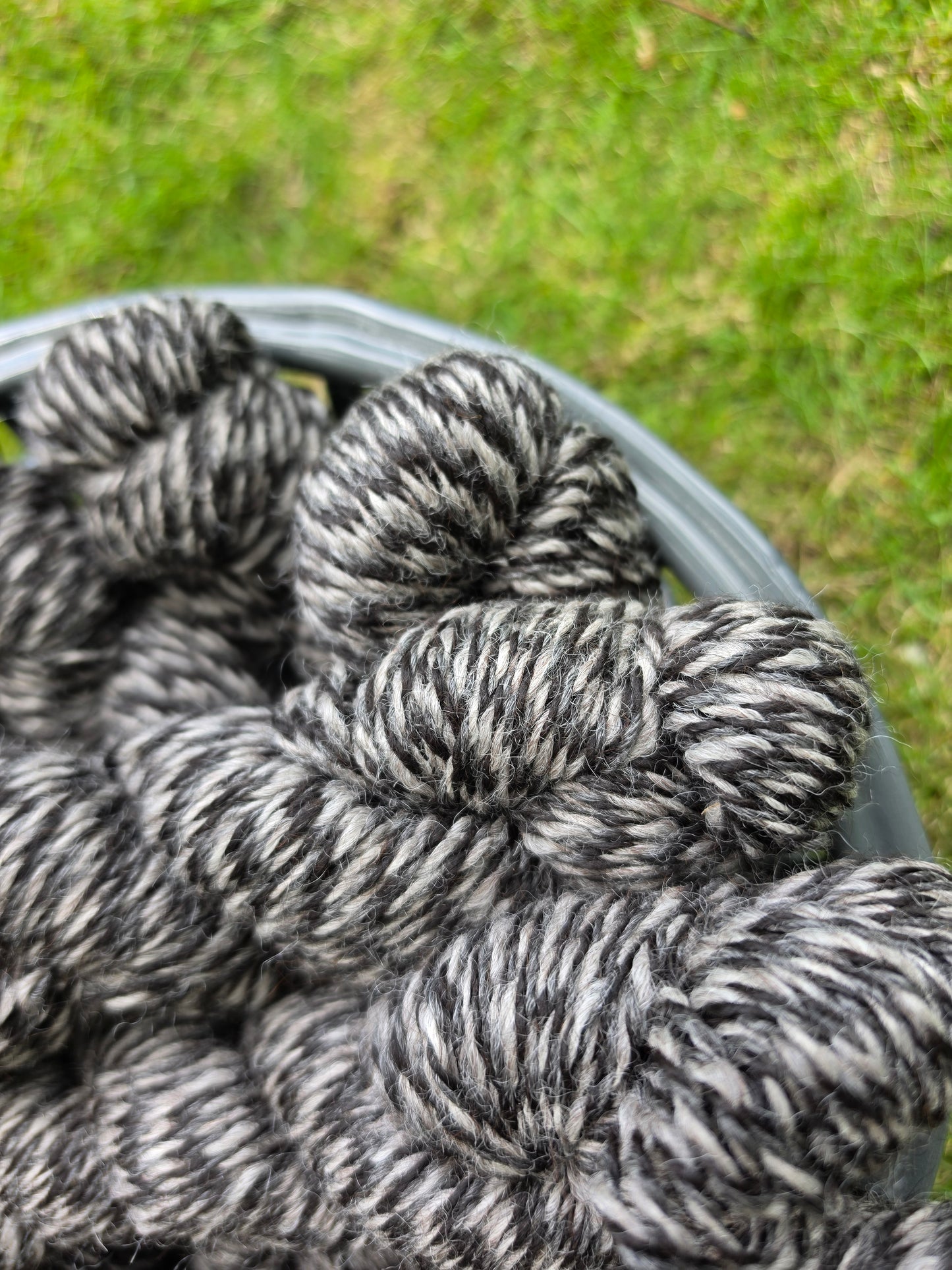 Barberpole 100% Alpaca Yarn Pearls, Herbie, Leia & Fifi- Worsted Black & Gray
