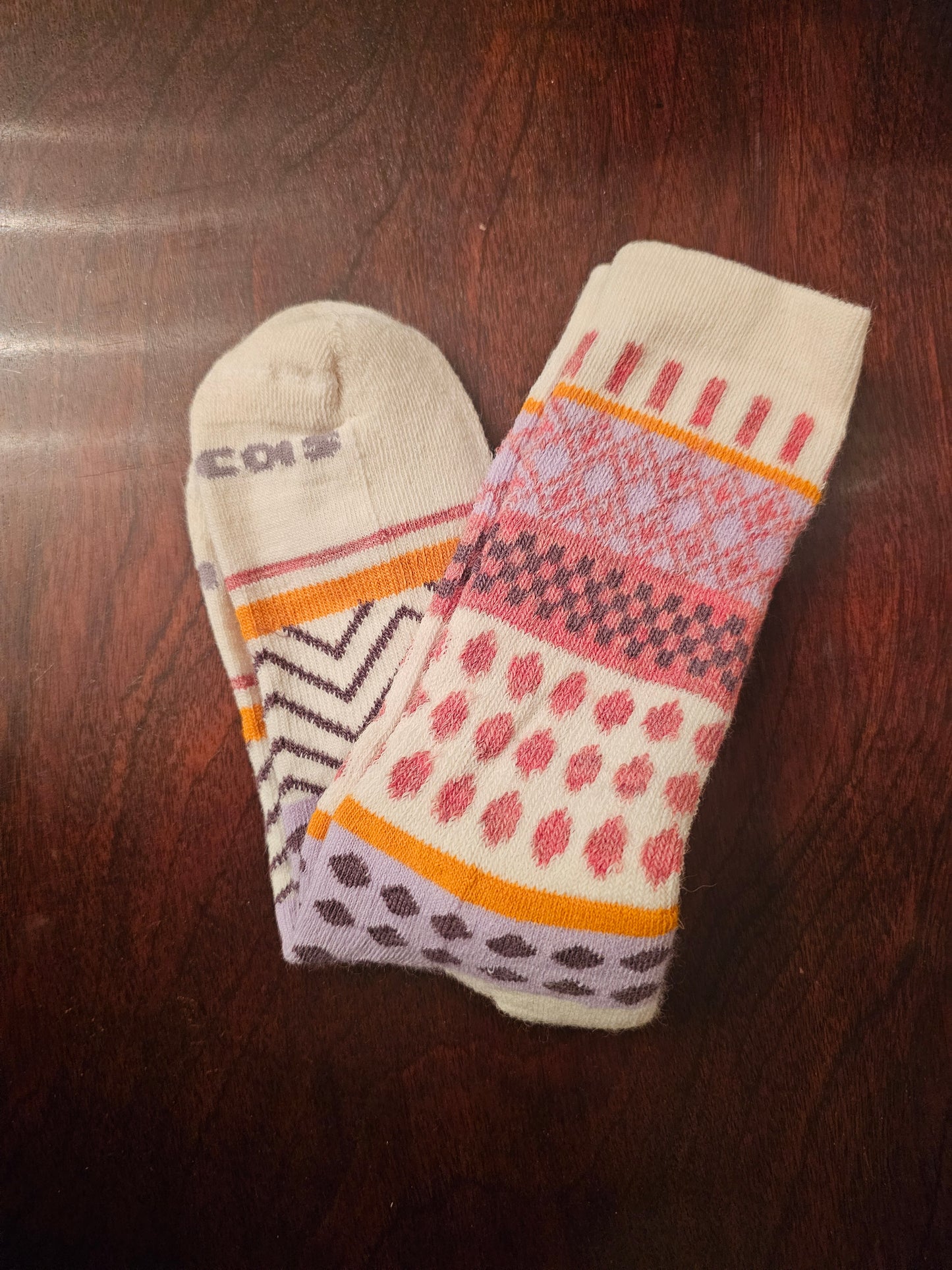 Women's Pacas Crew Pink & Lavendar Stripes/ZigZags