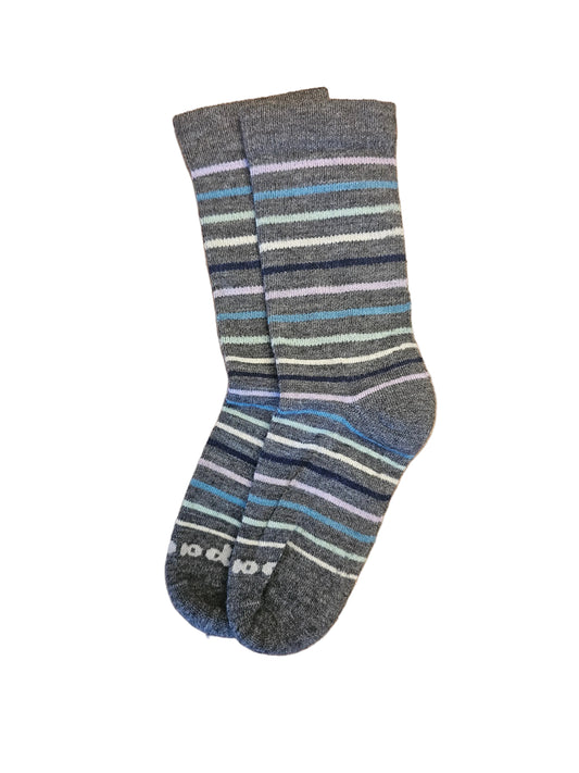 Women's Pacas Crew Gray W/Stripes